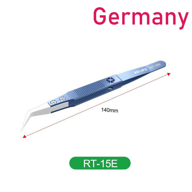 Relife RT-15E Anti-Static Resistant Ceramic Precision Fly Leads Tweezers***DE Warehouse***