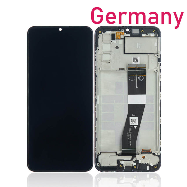 For Samsung Galaxy A03S LCD Assembly With Frame (Small Glass Version) | Black (Refurbished)***DE Warehouse***
