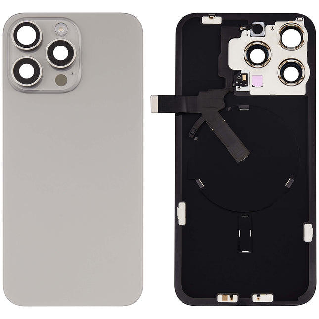 For iPhone 15 Pro Max Lens for back cover With bracket and back camera lens / Magnetic | Gray (Aftermarket Plus)