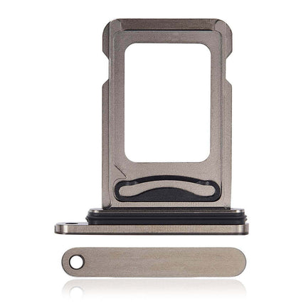 For iPhone 15 Pro / 15 Pro Max Sim Card Tray Holder / Dual Sim Card | Black(Premium OEM)