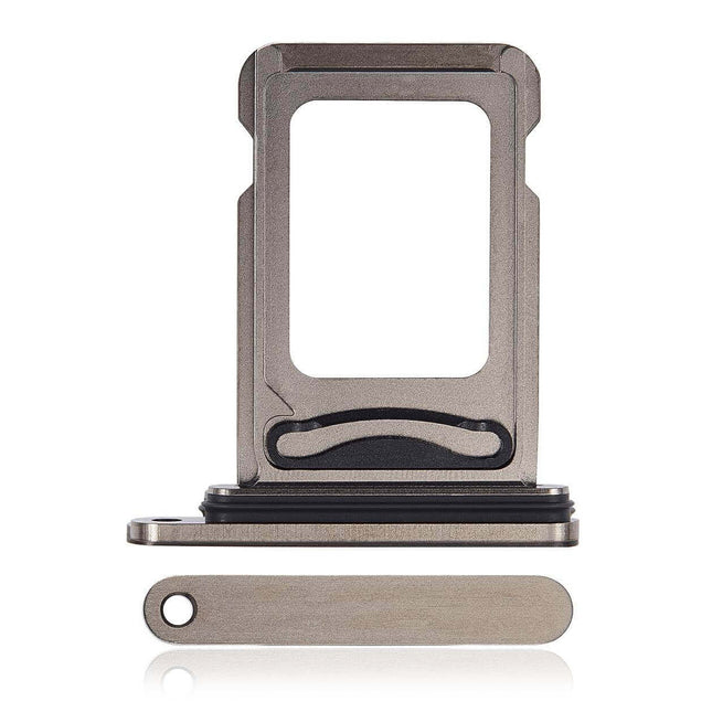 For iPhone 15 Pro / 15 Pro Max Sim Card Tray Holder / Dual Sim Card | Black(Premium OEM)