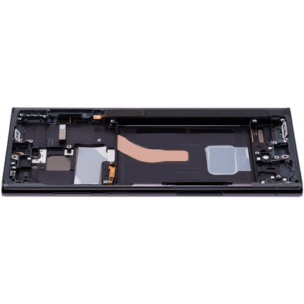 For Samsung Galaxy S22 Ultra 5G U edition 5G / OLED assembly With frame / black  (Refurbished)(SKU:1502305)