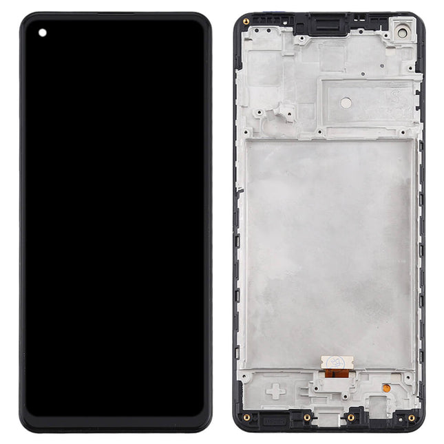 For Samsung Galaxy A21s/A217F | LCD Assembly With Frame | Black(Refurbished)