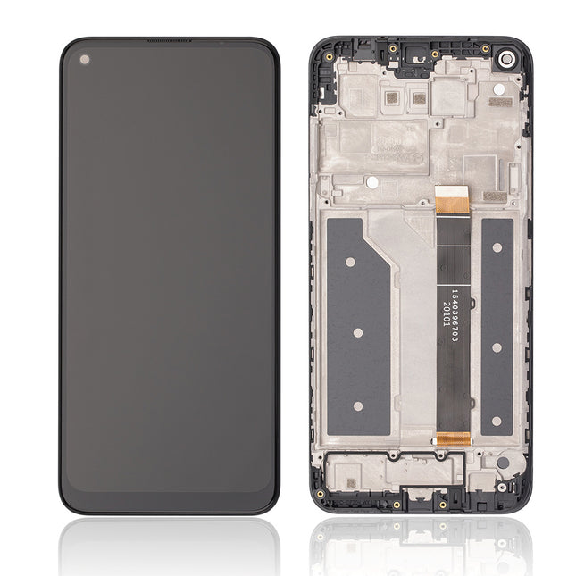 For LG K61 | LCD Assembly With Frame | Black(Refurbished)