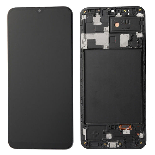 For Samsung Galaxy A20/A205/A326U | LCD Assembly with Frame/U version | Black(Refurbished)