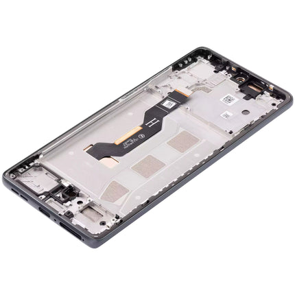 For Motorola Moto G85 5G OLED assembly OLED With Frame Black Aftermarket Plus (SKU:1563390)