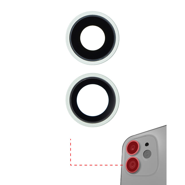 For iPhone 12 | Camera Lens With Frame/Sticker | Green(Premium OEM)