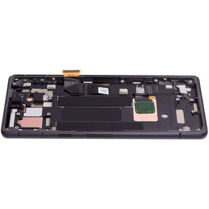For Google Pixel 7A / OLED Assembly With frame / black  (Aftermarket Plus)(SKU:1561342)