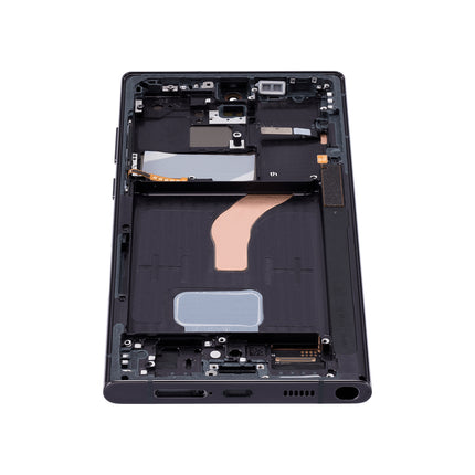 For Samsung Galaxy S22 Ultra 5G U edition 5G / OLED assembly With frame / black  (Refurbished)(SKU:1502305)
