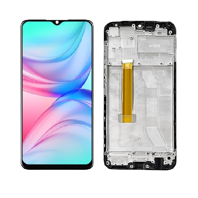 For Realme Realme C25/C25S | LCD Assembly with Frame | Black(Refurbished)