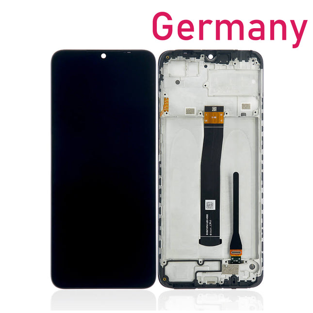 For Xiaomi Redmi 10C LCD Assembly With Frame and Volume Flex | Black (Premium OEM)***DE Warehouse***