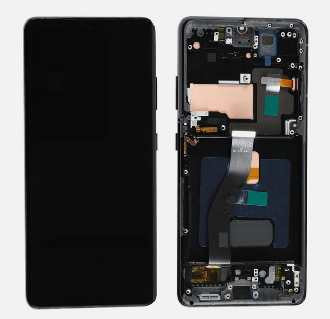 For Samsung Galaxy S21 Ultra LCD Assembly OLED With Frame/With S-Pen Supported | Black (Aftermarket Plus)