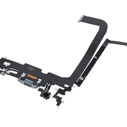 For iPhone 13 pro max Charge Port Flex Cable Silver (Aftermarket Plus)(SKU:1499683)