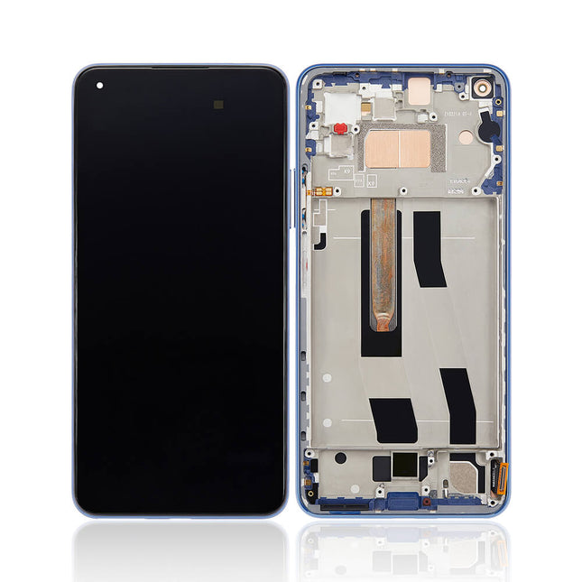 For xiaomi 11 Lite/Xiaomi 11 Lite 5G | LCD Assembly With Frame | Blue(Premium OEM)