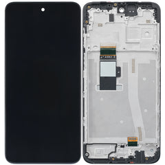 For Motorola G53 LCD Assembly With Frame | Black(Refurbished)