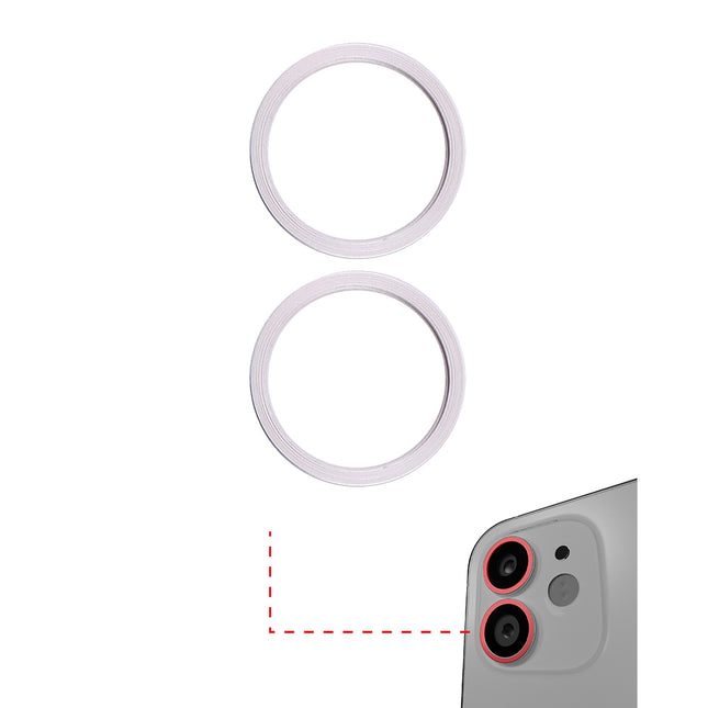 For iPhone 12/12 mini | Back camera ring/2pcs | White(Premium OEM)