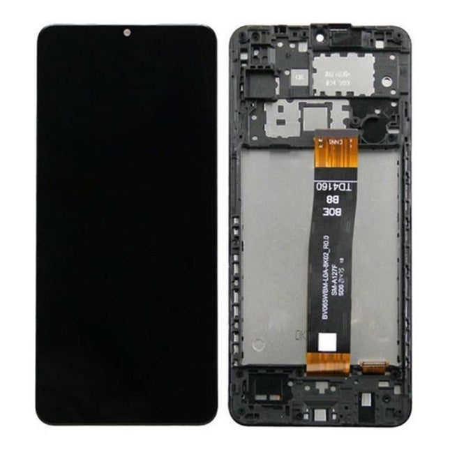 For Samsung Galaxy A12S/A127/A125 | LCD Assembly with Frame | Black(Refurbished)---also for A125