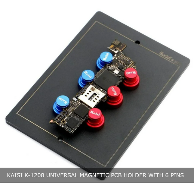KAISI K-1208 UNIVERSAL MAGNETIC PCB HOLDER WITH 6 PINS