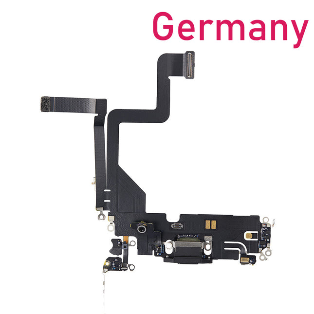 For iPhone 14 pro Charge Port Flex Cable | Black (Refurbished)***DE Warehouse***