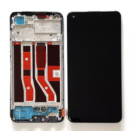 For OPPO Reno 6 Lite LCD Assembly With Frame / OLED | Black (Aftermarket Plus)