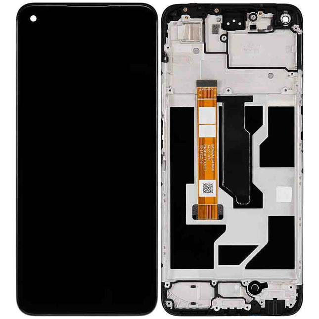 For OPPO A76 | LCD Assembly With Frame | Black(Refurbished)