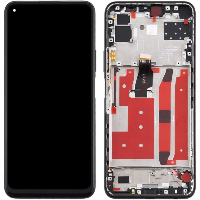 For Huawei Nova 7 SE LCD assembly with Frame Black (SKU:1565561)
