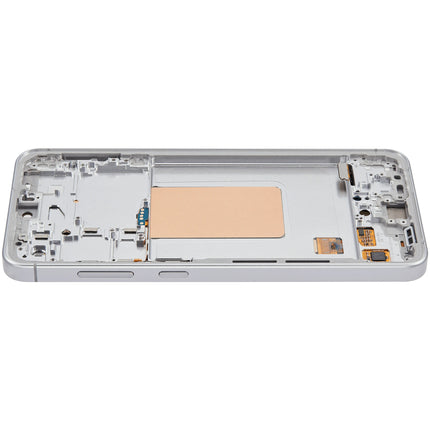 For Samsung Galaxy S24 FE 5G OLED assembly with Frame Silver (Refurbished)(SKU:1565601)