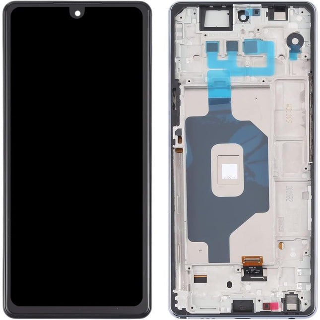 For LG Stylo 6 LCD assembly with Frame Silver (SKU:1564458)