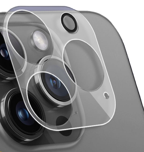 For iPhone 15 pro | Tempered glass | Camera Lens Cover 3D Transparent (10pcs)