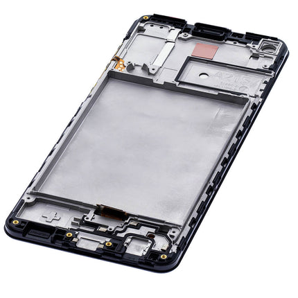 For Samsung Galaxy A21s/A217F LCD Assembly with Frame With Power Flex Cable Black(Refurbished)(SKU:1497790)