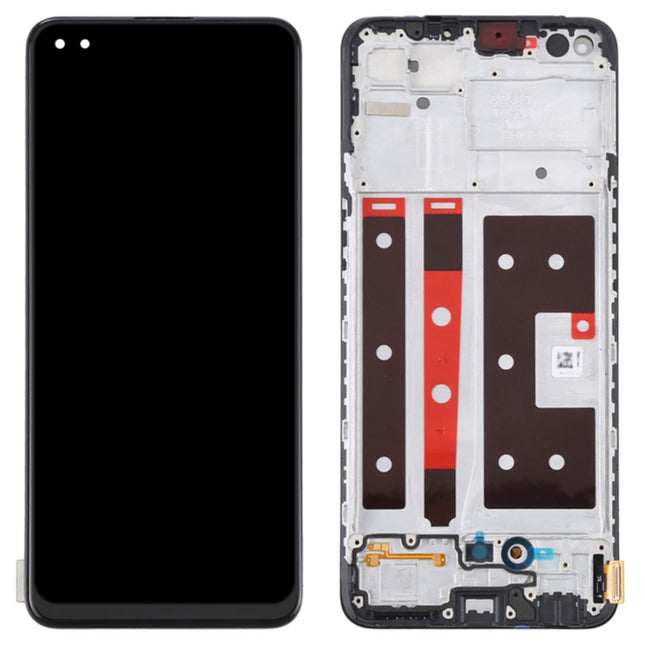 For OPPO Reno4 F / OLED Assembly With frame / black  (Aftermarket Plus)(SKU:1556226)