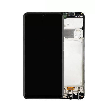 For Samsung Galaxy M32 | LCD Assembly With Frame | Black(Refurbished)