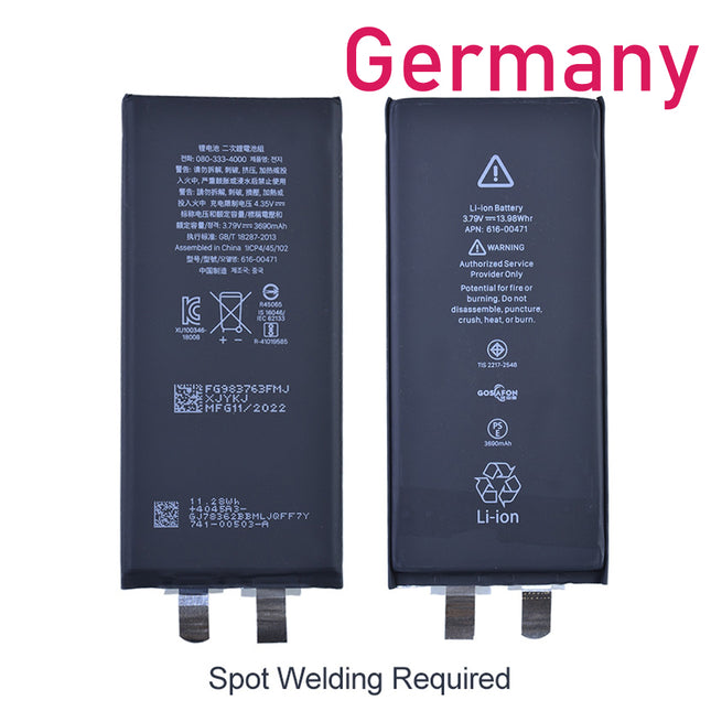 For iPhone XR Battery Cell Without Flex Cable / 2942mah***DE Warehouse***