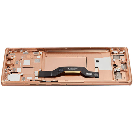 For Motorola Edge 50 5G OLED assembly With Frame Orange Premium OEM (SKU:1563100)