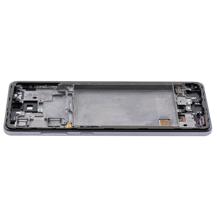 For Samsung Galaxy A72 4G / A725 OLED assembly With frame / black  (Refurbished)(SKU:1484055)