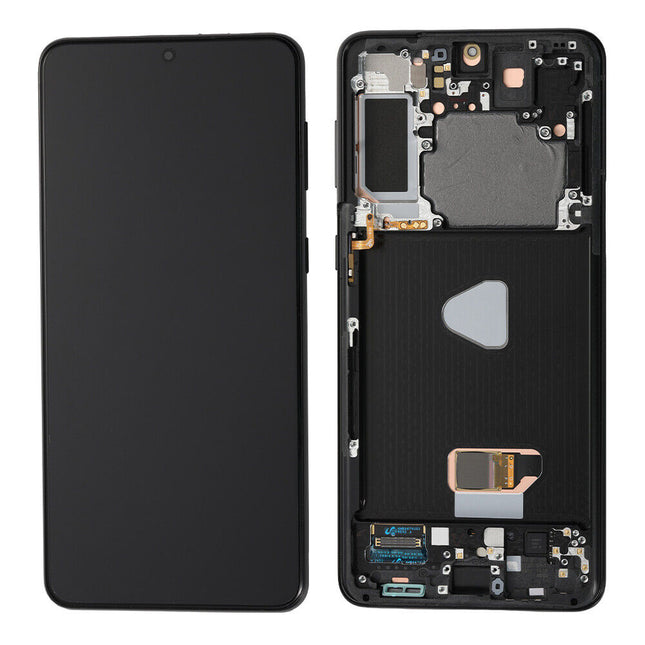 For Samsung Galaxy S21 Plus OLED Assembly With Frame Black(Aftermarket Plus)(SKU:1528667)