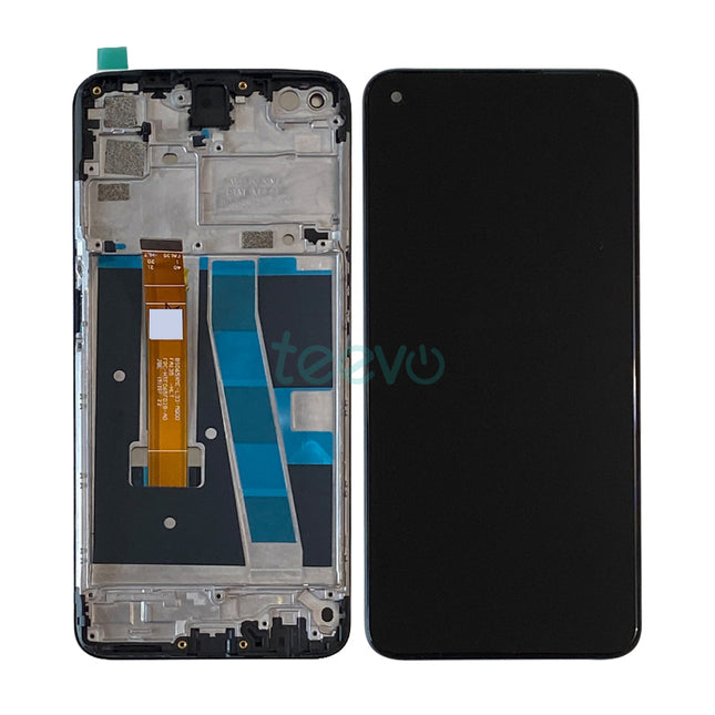 For OPPO A52 | LCD Assembly With Frame | Black(Refurbished)