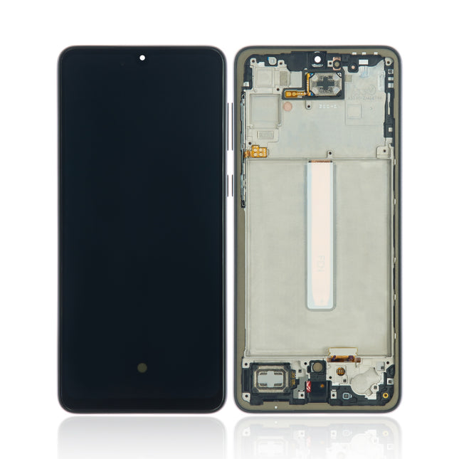 For Samsung Galaxy A33 5G / OLED assembly With frame / black  (Refurbished)(SKU:1554807)