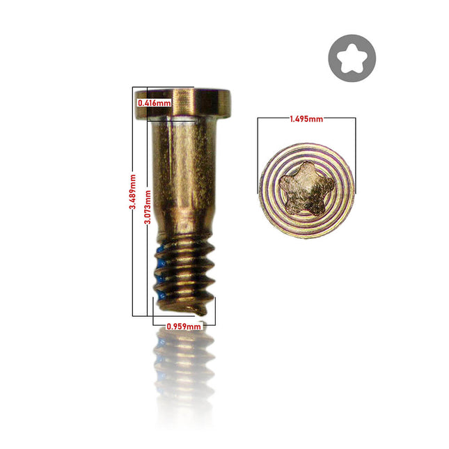 For iPhone 6s/6S Plus | Charger Connector Screw/2pcs | Gold(Premium OEM)