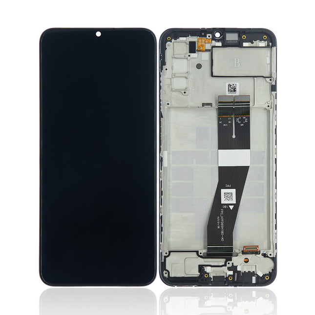 For Samsung A03S | LCD Assembly with Frame (Small Glass Version)| Black(Refurbished)