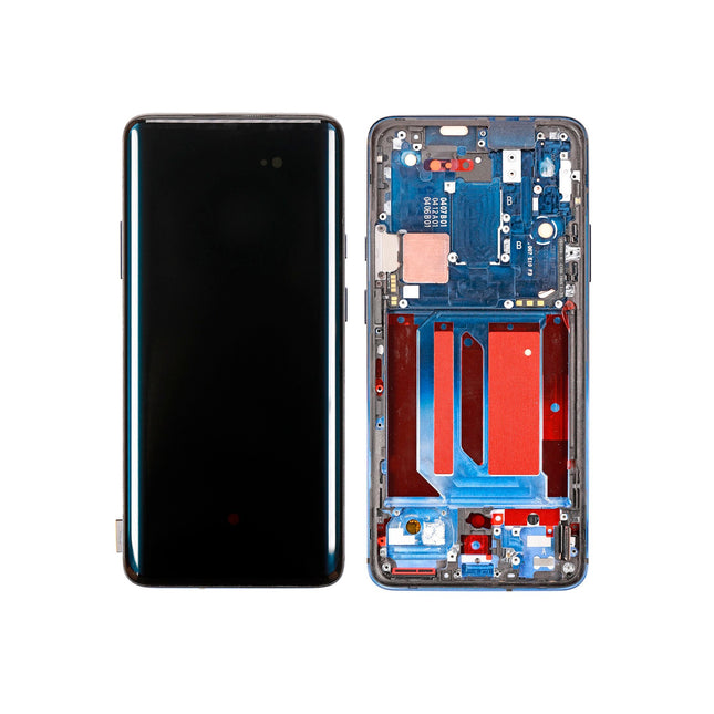 For OnePlus 7T Pro / OLED assembly With frame / blue  (Refurbished)(SKU:1529321)