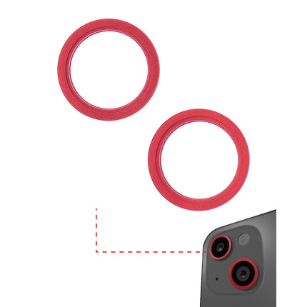 For iPhone 13 | Back camera ring/2pcs | Red(Premium OEM)