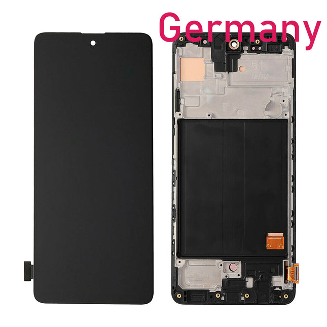 For Samsung Galaxy A51 / A515 OLED Assembly With Frame / Original Display Size Black (Aftermarket Plus)*** DE Warehouse***(SKU:1528843)