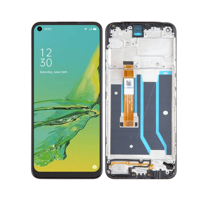 For OPPO A32/A33/A33 2020 | LCD Assembly With Frame | Black(Refurbished)