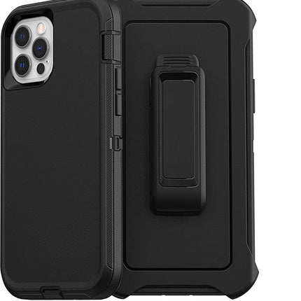 For iPhone 12/12 Pro no logo phone case|Black