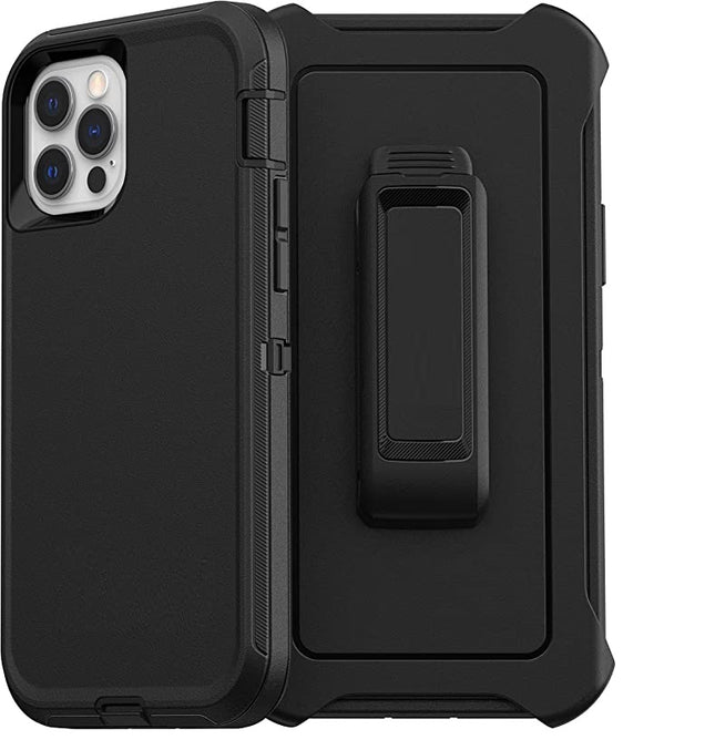 For iPhone 12/12 Pro no logo phone case|Black