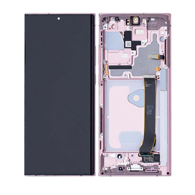 For Samsung Note 20 Ultra | LCD Assembly With Frame/Gold | Pink(Refurbished)