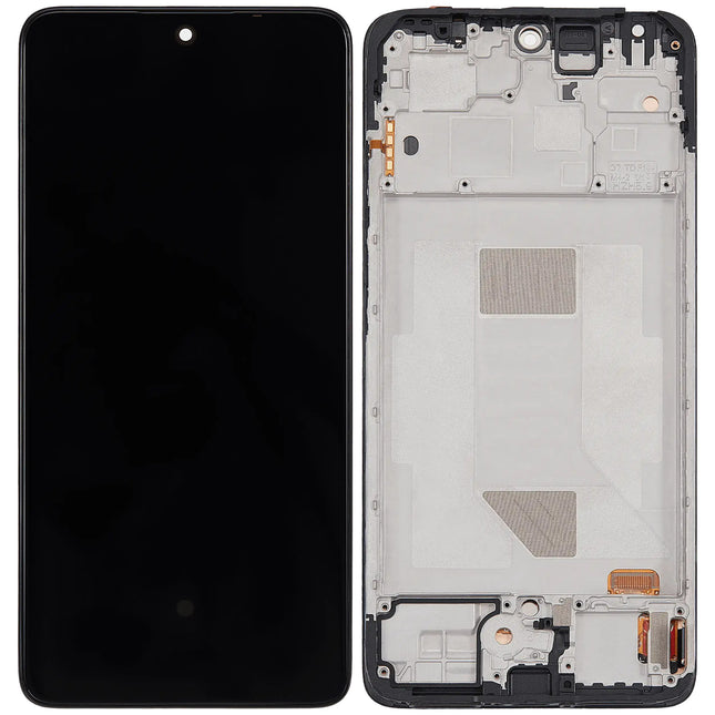 For Xiaomi Redmi Note 14 4G OLED assembly with Frame Black / Small Panel (Aftermarket Plus) (SKU:1564672)