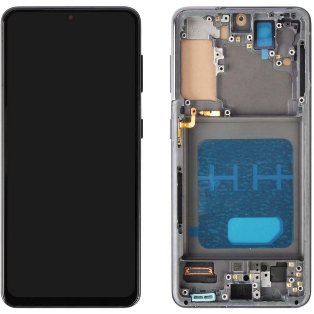 For Samsung Galaxy S21 LCD Assembly With Frame / Incell /S21 5G Black (Aftermarket) (SKU:1562336)