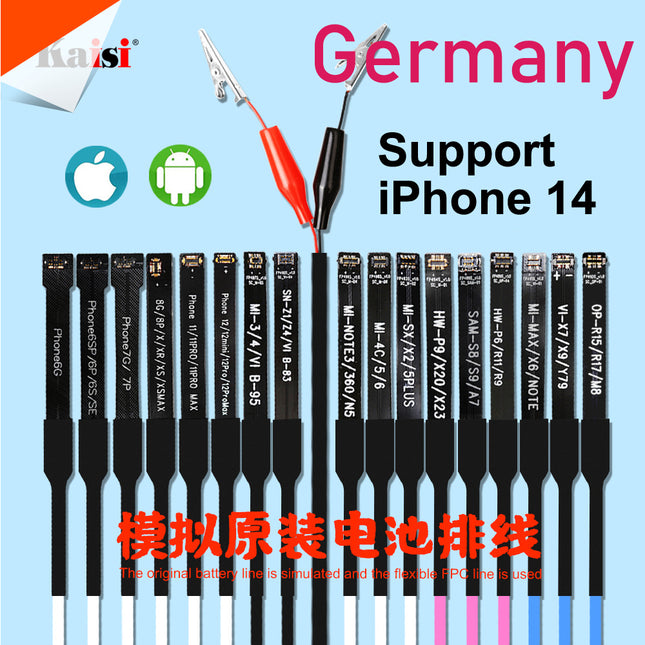 Kaisi 9088 Power Boot Cable for iPhone 6-14 series / Samsung Xiaomi Huawei Oppo / DC Power Cord***DE Warehouse***